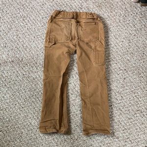 Boys Carpenter / Painter Pants / Jeans Carhartt Style Tan Brown size 7 Stretch